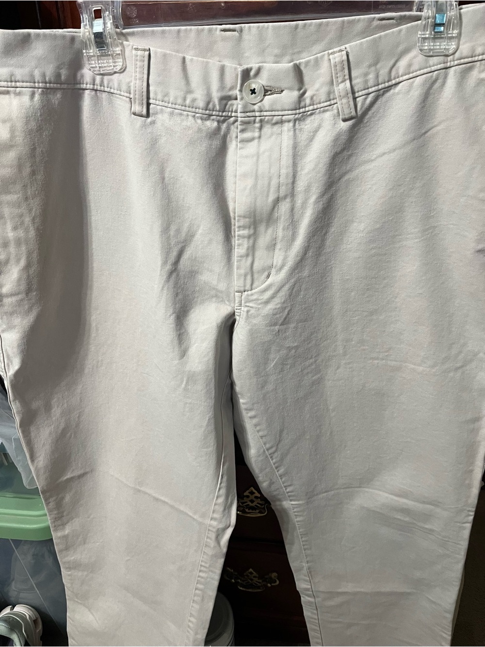 Haggar Men's Light Beige Chino Pants - Classic Straight 38X32